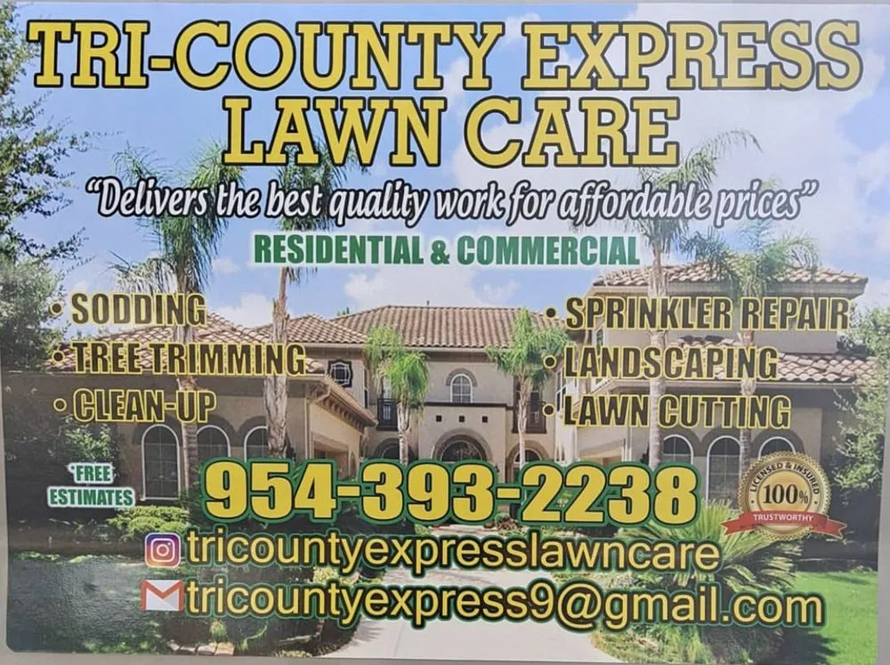 Professional landscape installation experts serving Fort Lauderdale, FL - Tri county express lawn care