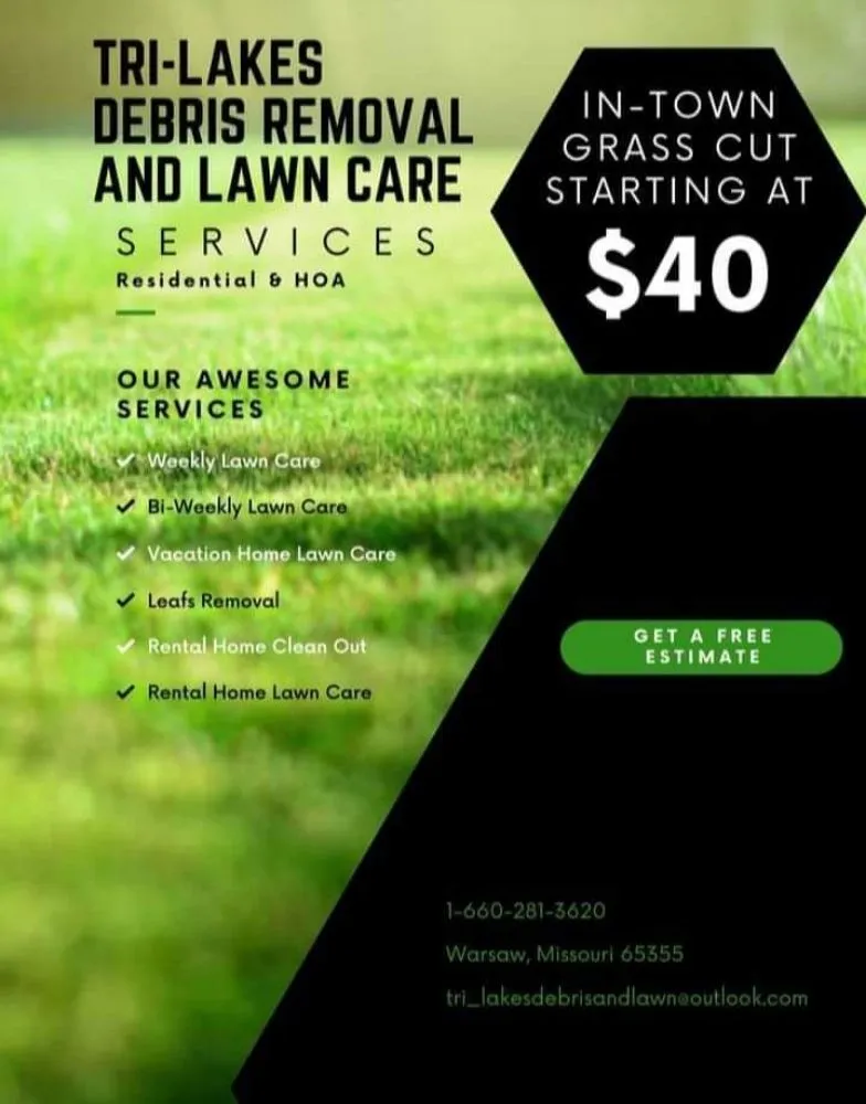 Custom residential landscaping near you in Warsaw, MO by Tri-Lakes Debris Removal and Lawn Care