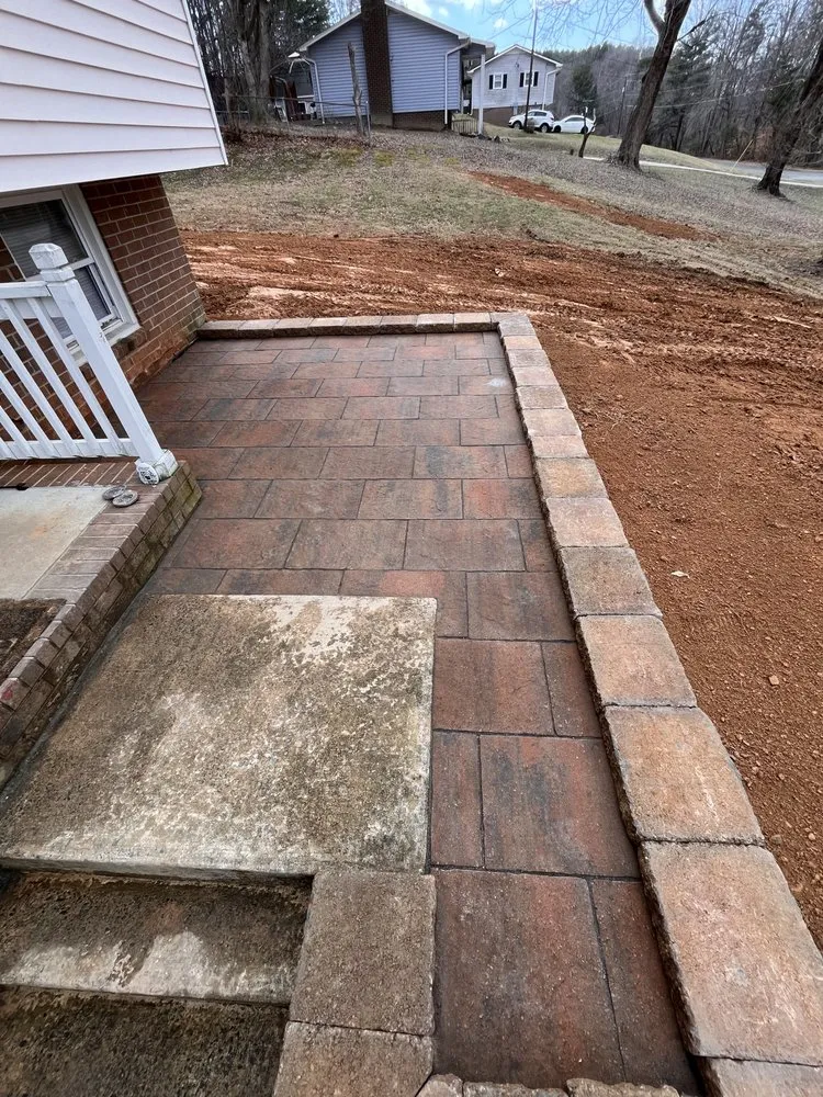 Custom residential landscaping in King, NC by Triad Land Construction