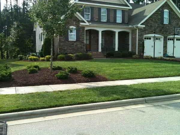 Custom landscape installation in Garner, NC by Triangle Lawn Care