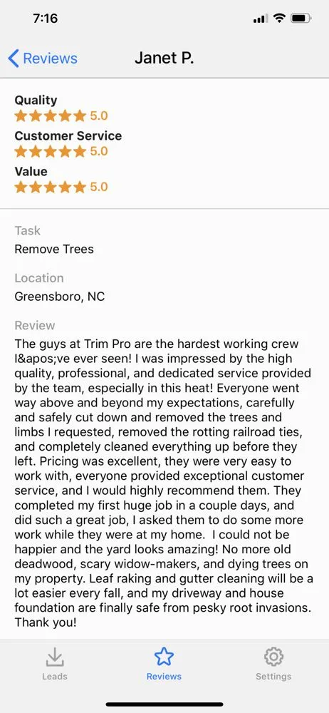 Custom yard cleanup service in High Point, NC - Trim Pro Tree & Landscaping