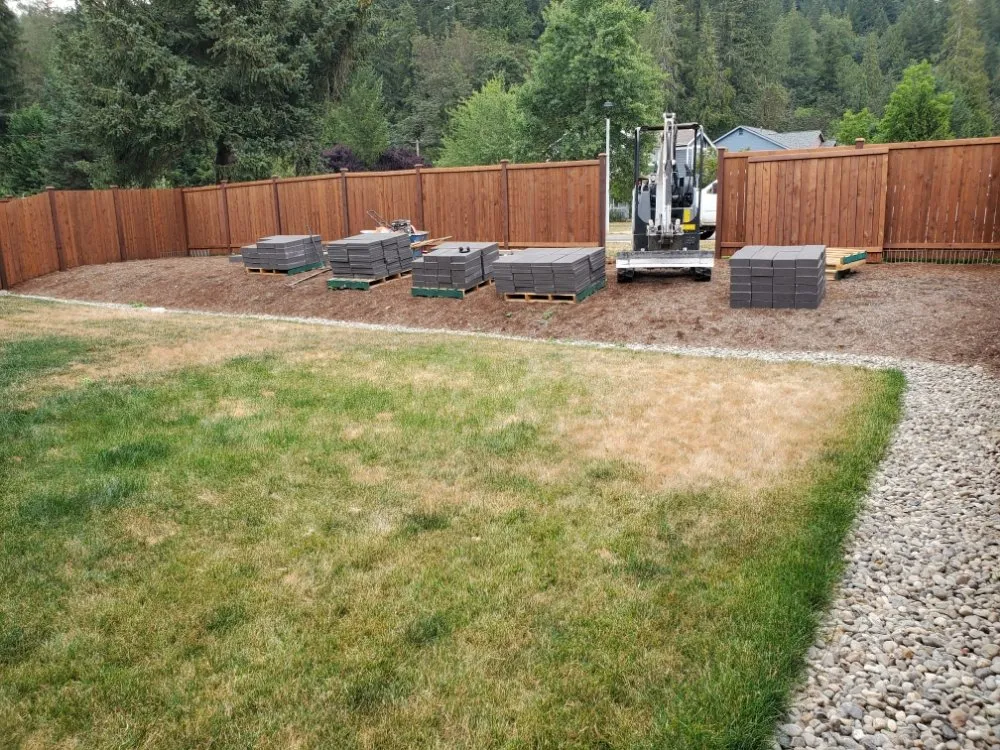 Custom outdoor landscaping with custom design in Kent, WA by Triple D Landscaping