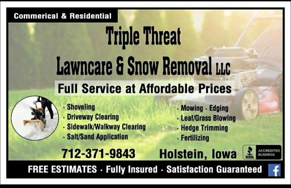 Expert landscape design in Holstein, IA - Triple Threat Lawncare & Snow Removal