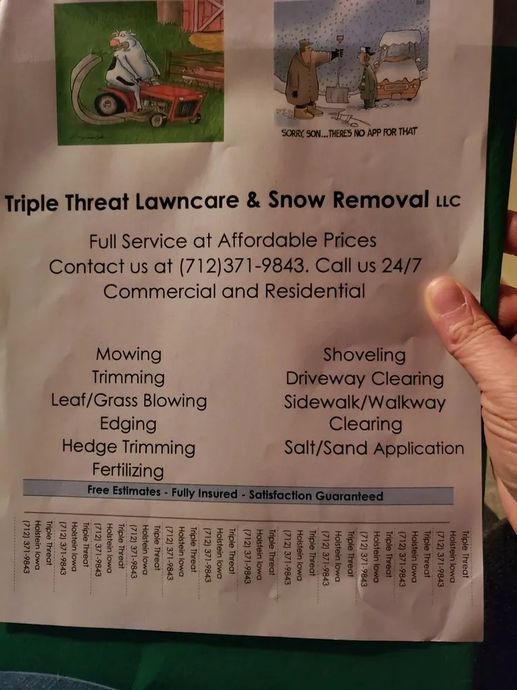 Top-rated residential landscaping in Holstein, IA by Triple Threat Lawncare & Snow Removal