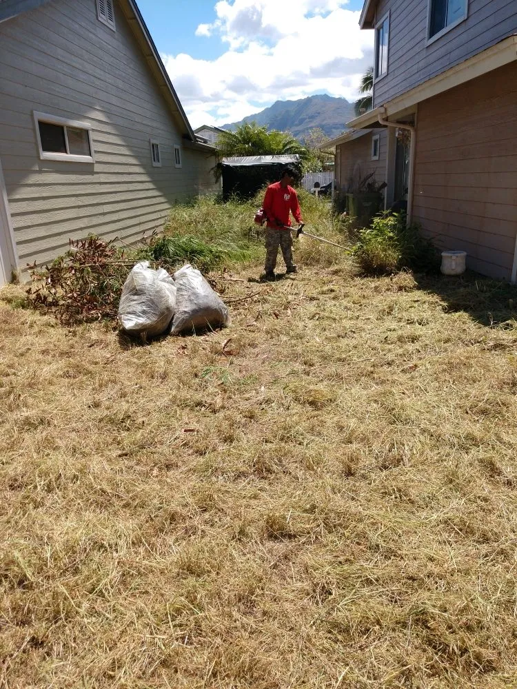 Custom landscape design in Ewa Beach, HI by Triplejs Yard Landscaping Maintenance Service