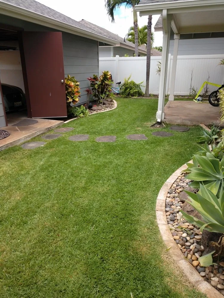 Professional landscape installation in Ewa Beach, HI by Triplejs Yard Landscaping Maintenance Service