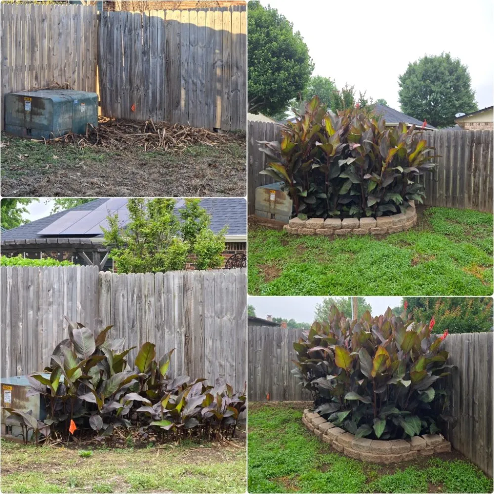 Custom garden landscaping with custom design in Yukon, OK by TriTask Enterprises