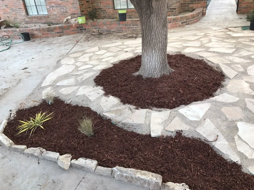 Custom outdoor landscaping in Lubbock, TX by Triumphant Lawn and Landscape Services