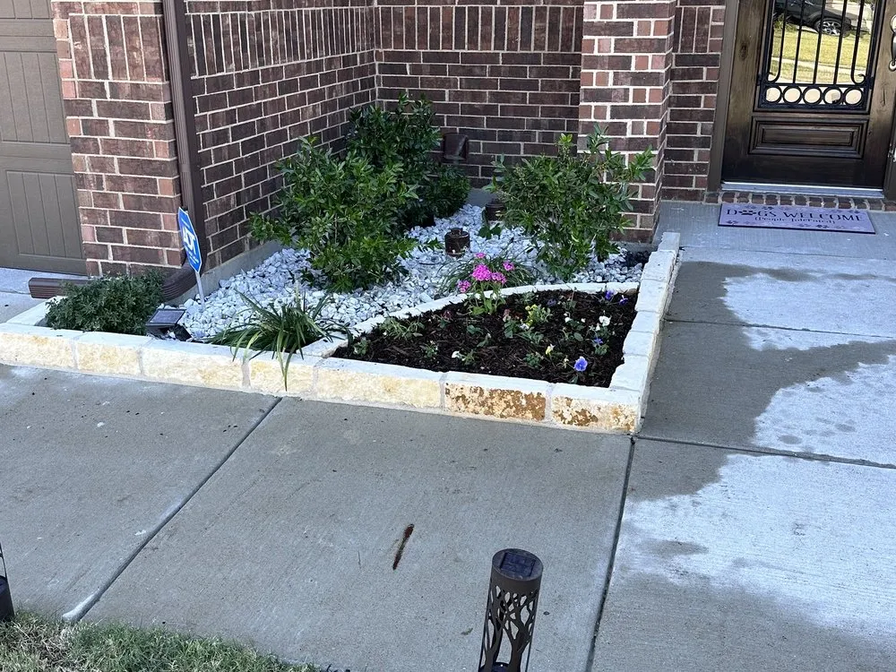 Local outdoor landscaping for residential properties in Rockwall, TX by Tropical John's Organic Gardens