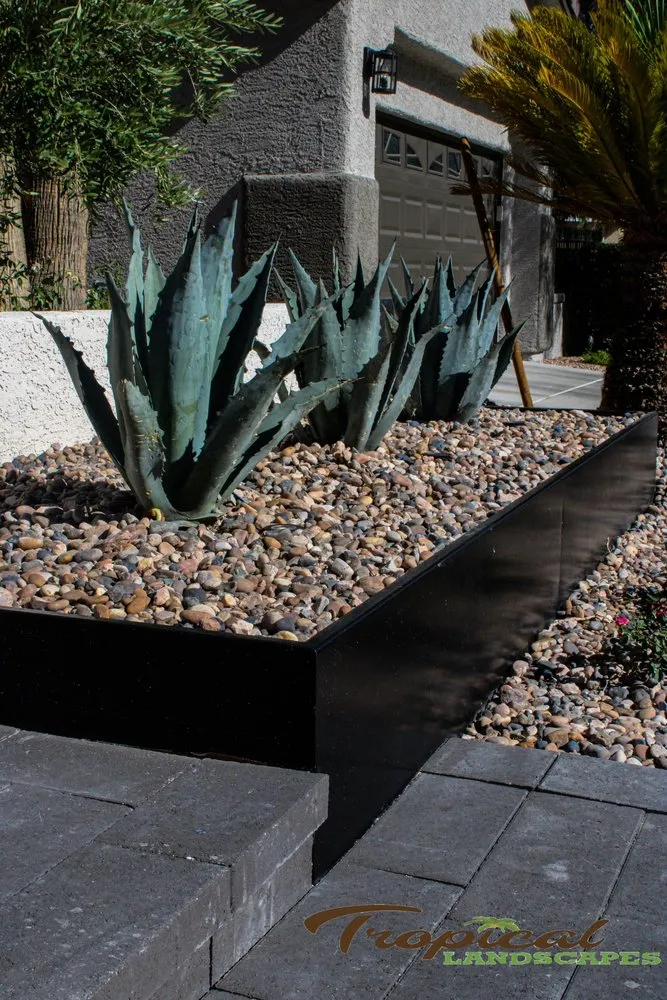 Custom garden landscaping for homes in Las Vegas, NV by Tropical Landscapes