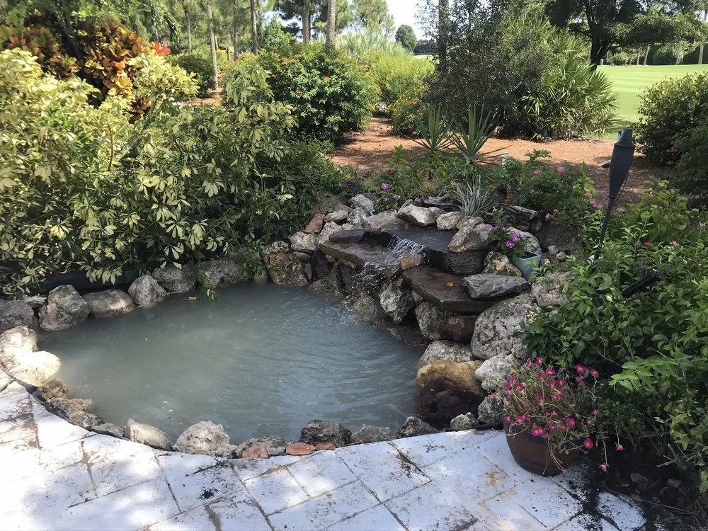 Local outdoor landscaping in Boynton Beach, FL - Tropical Waterfalls & Ponds