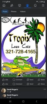 Tropix Landscaping And Lawn care Logo