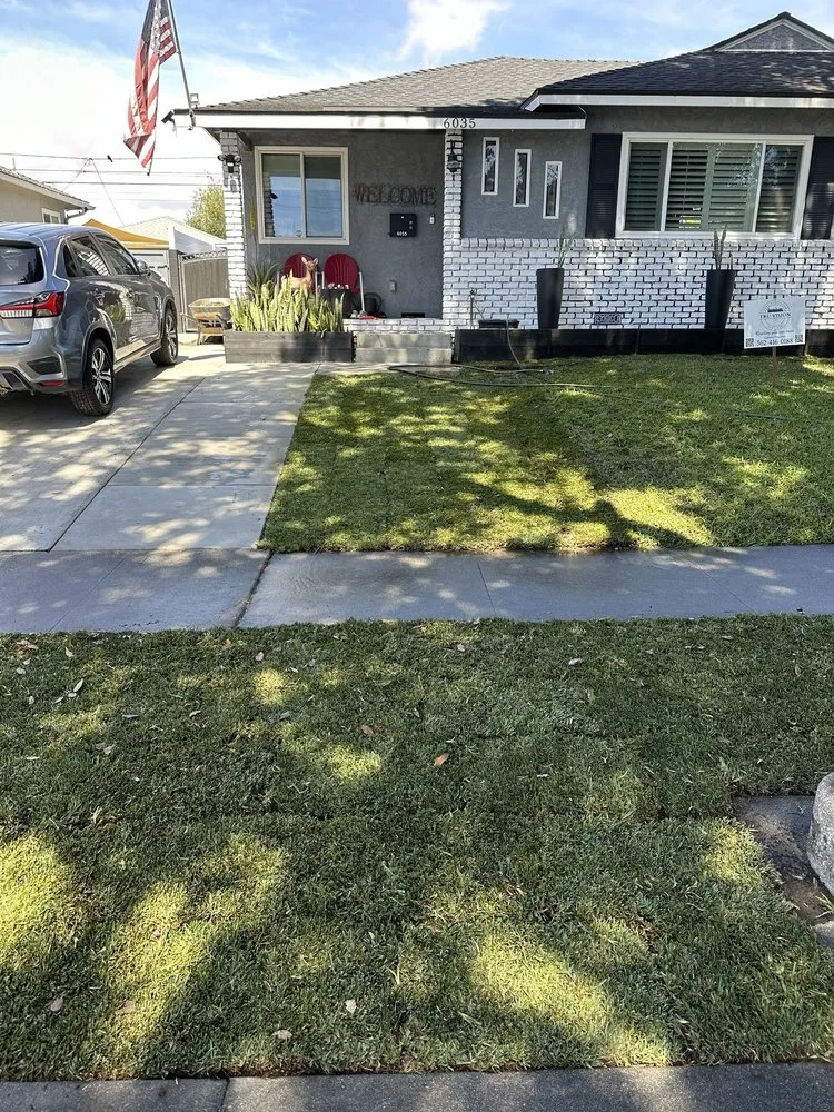 Custom lawn care service for homes in Lakewood, CA by Tru Vision