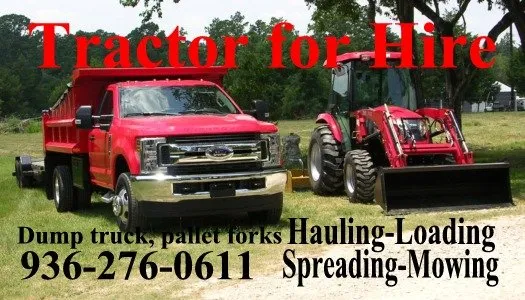 Truck and tractor for hire