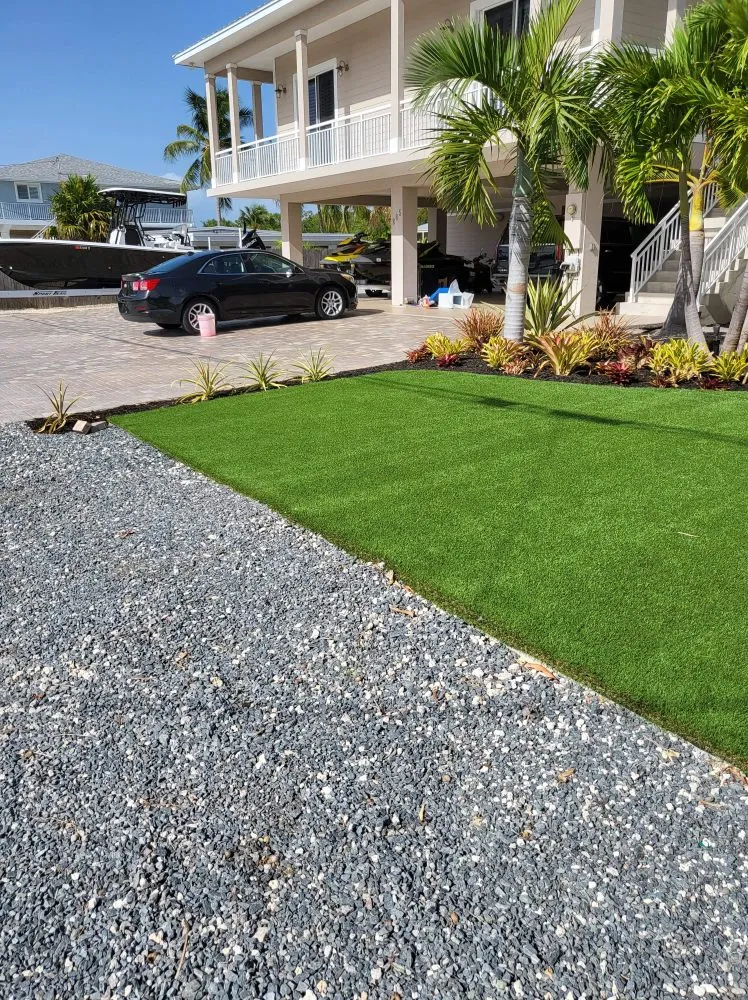 Local lawn mowing service with custom design in Homestead, FL by True Lawn Care