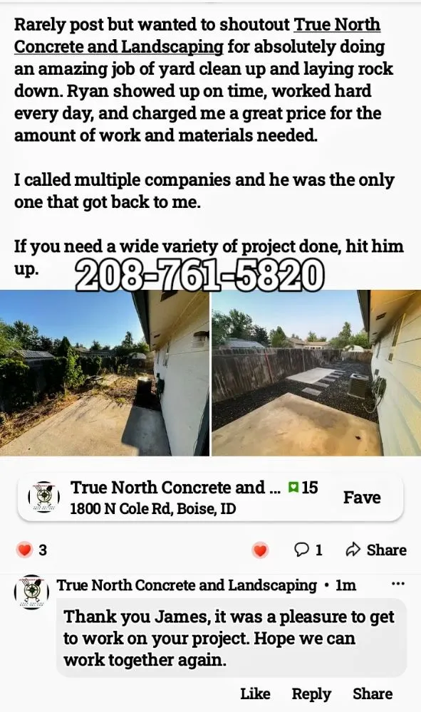 Affordable lawn mowing service with custom design in Boise, ID by True North Concrete And Landscaping