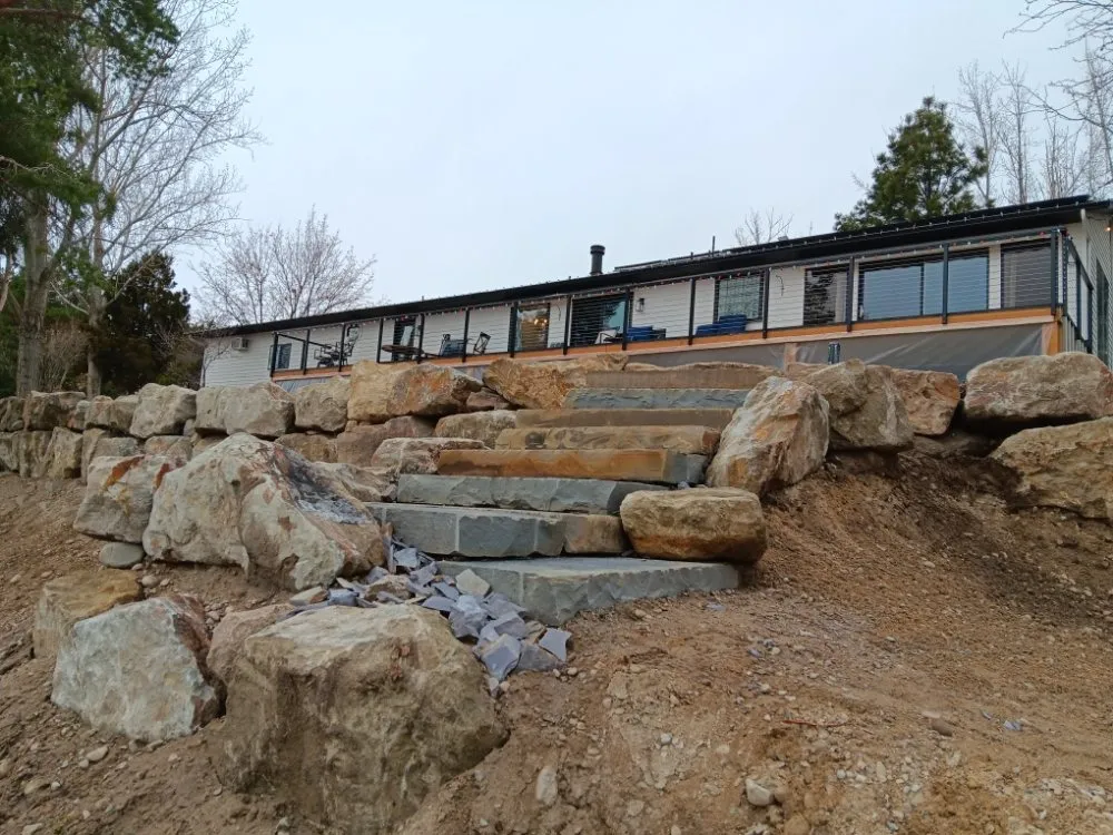 Custom landscape installation in Boise, ID by True North Concrete And Landscaping