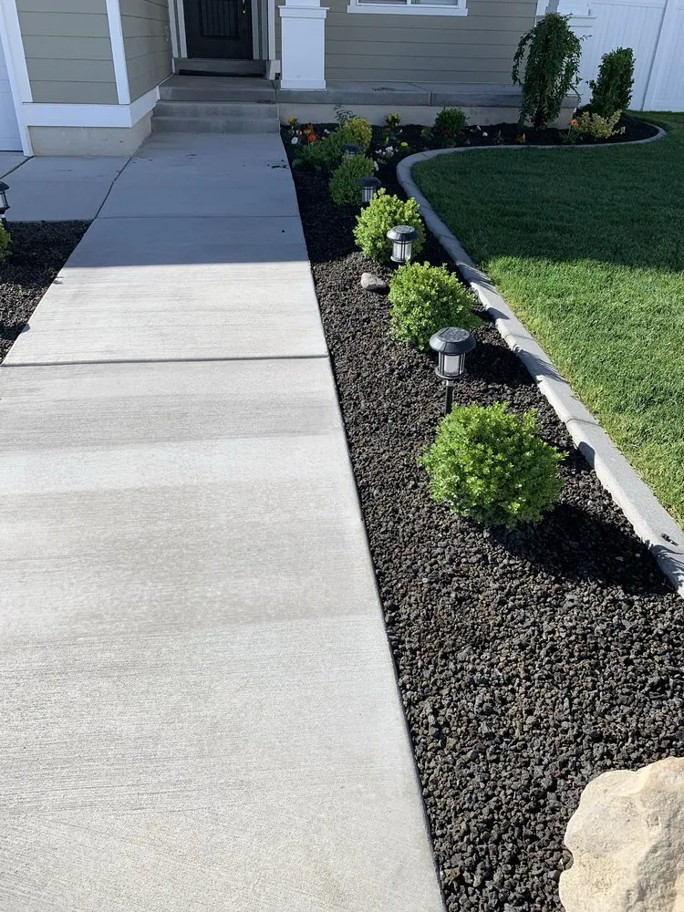 Expert garden landscaping with custom design across Saratoga Springs, UT - TrueNorth Landscape and Concrete