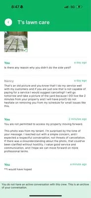 T's Commercial And Residential Mowing Logo