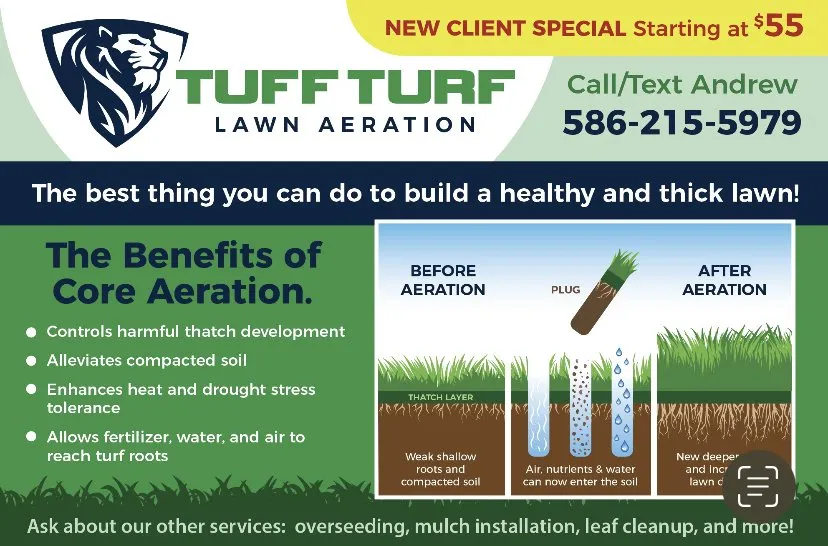 Professional yard cleanup service for homes across Royal Oak, MI - Tuff Turf Lawn Aeration