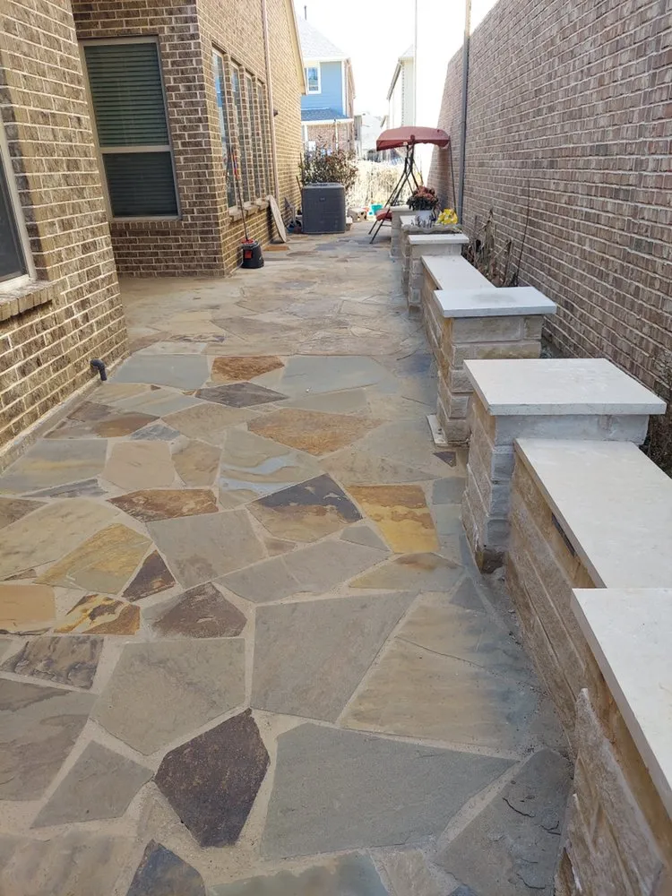 Professional landscape installation with custom design in Euless, TX by Tuha Landscapes