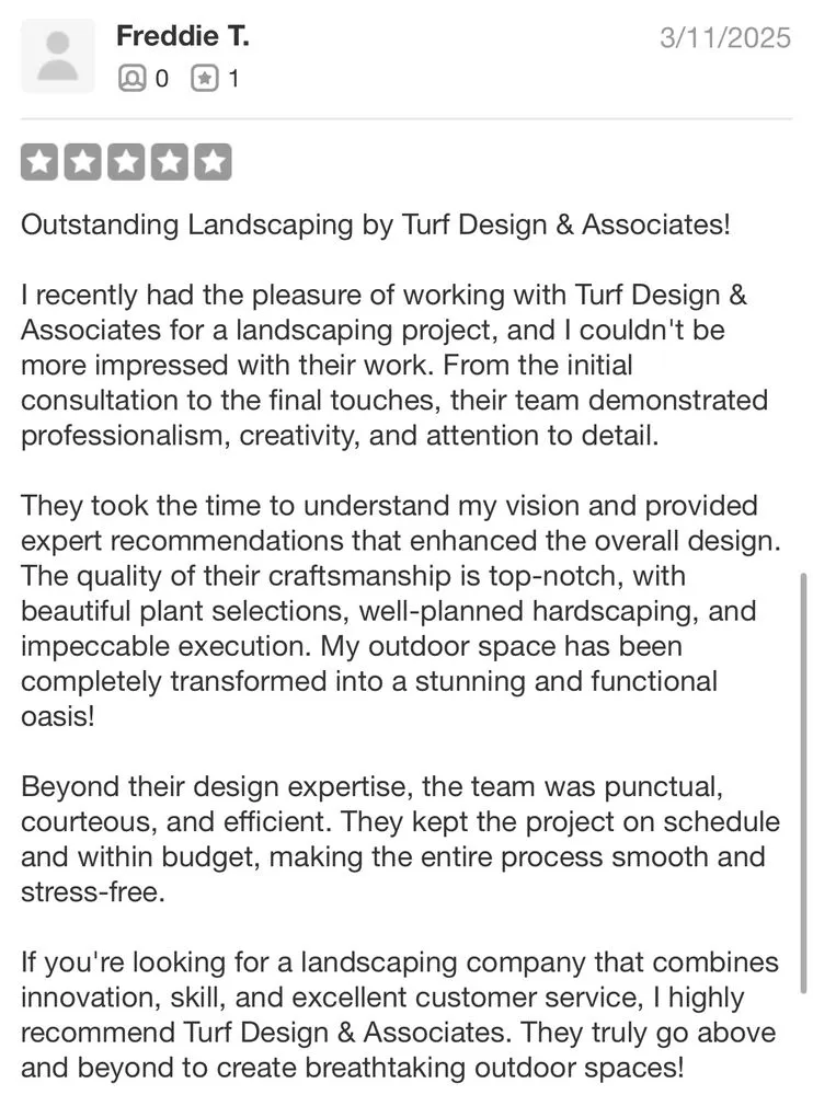 Top-rated landscape installation in Haverhill, FL by Turf Design & Associates