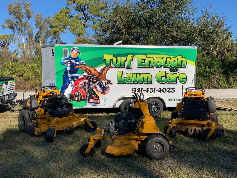 Top-rated yard cleanup service in North Port, FL by Turf Enough Lawn Care