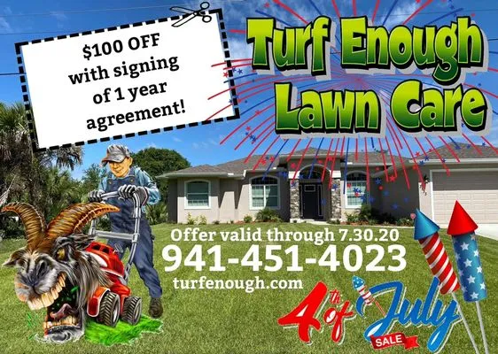 Turf Enough Lawn Care Logo