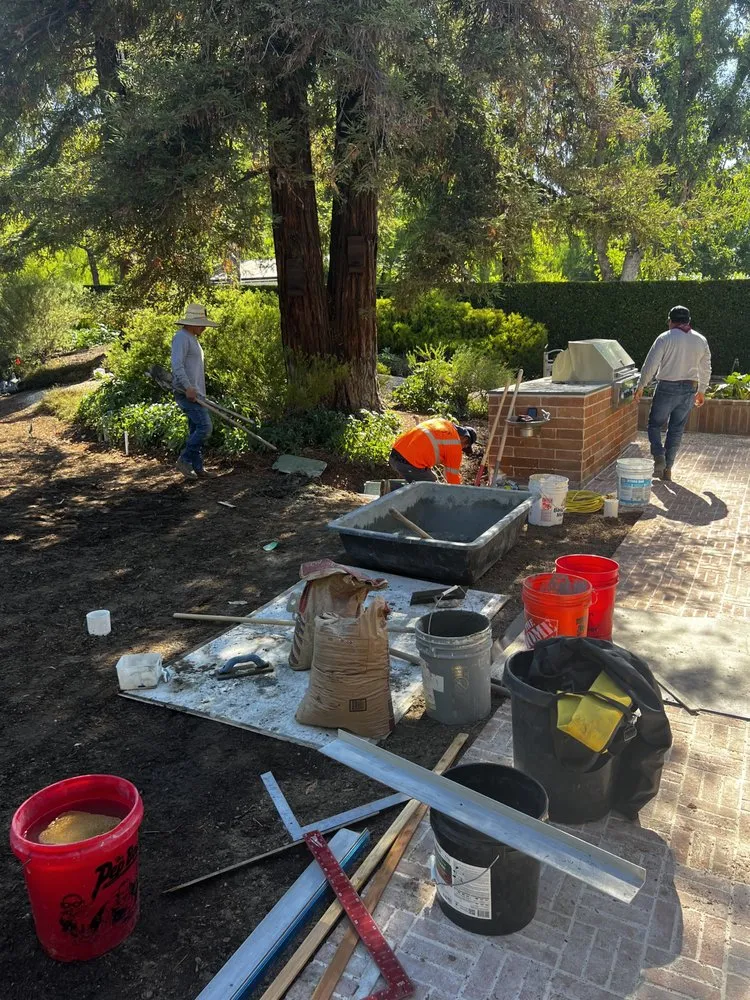 Custom outdoor landscaping with custom design in Los Angeles, CA by Turf Express