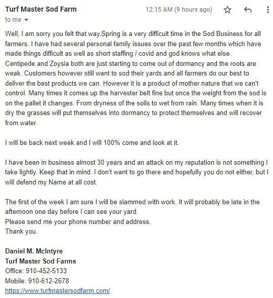 Professional landscape installation in Wilmington, NC by Turf Masters Sod Farms