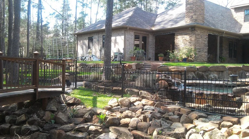 Custom outdoor landscaping for homes in Cypress, TX by Turf Plus Outdoor Living