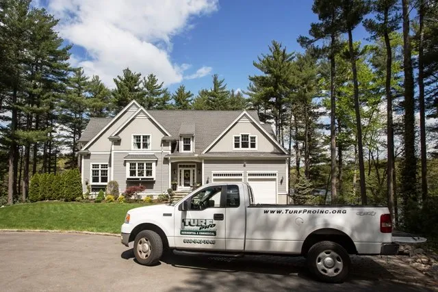 Custom lawn mowing service in Foxborough, MA by Turf Pro