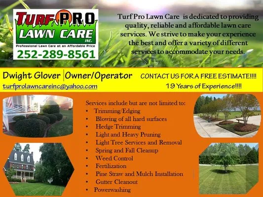Turf Pro Lawn Care Logo