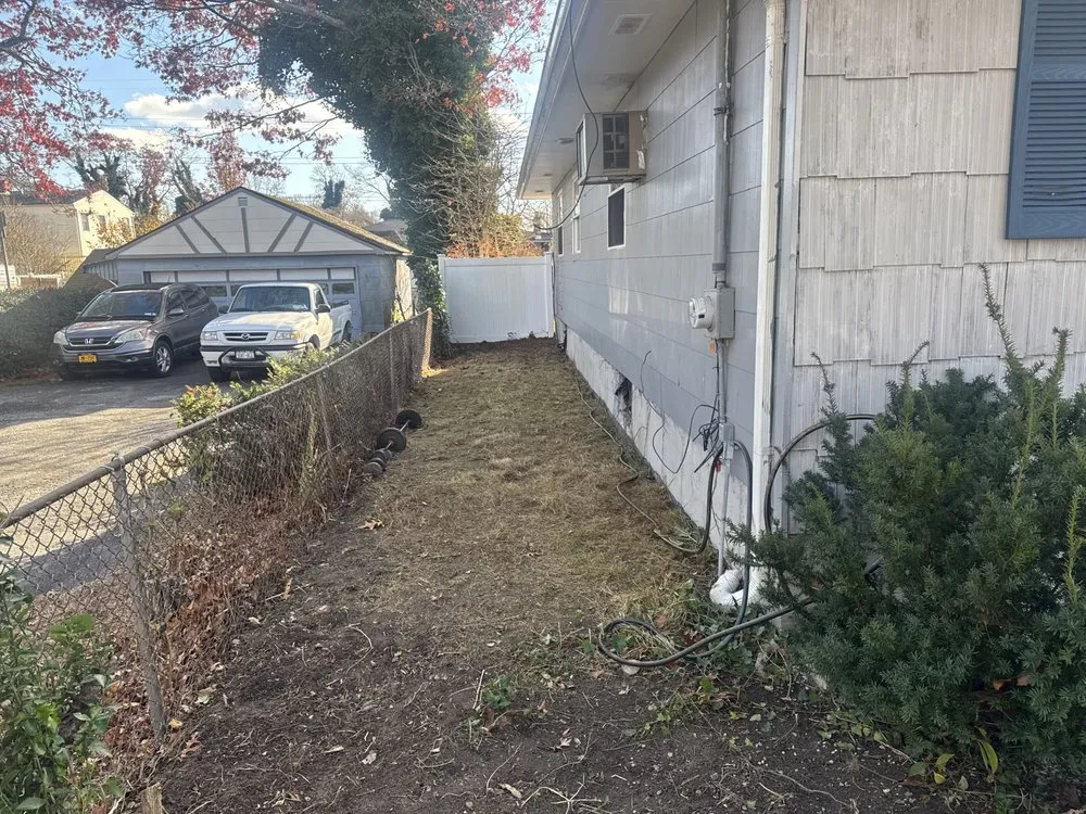 Custom outdoor landscaping for year-round maintenance in Shirley, NY by Turn Up Ur Lawns