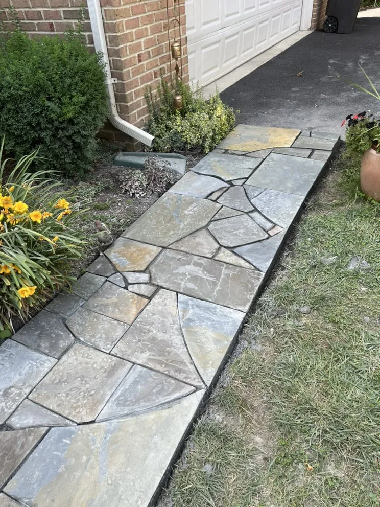 Custom landscape installation in Prince Frederick, MD by Tuskegee Landscaping