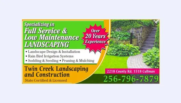 Twin Creek Landscaping and Construction Logo
