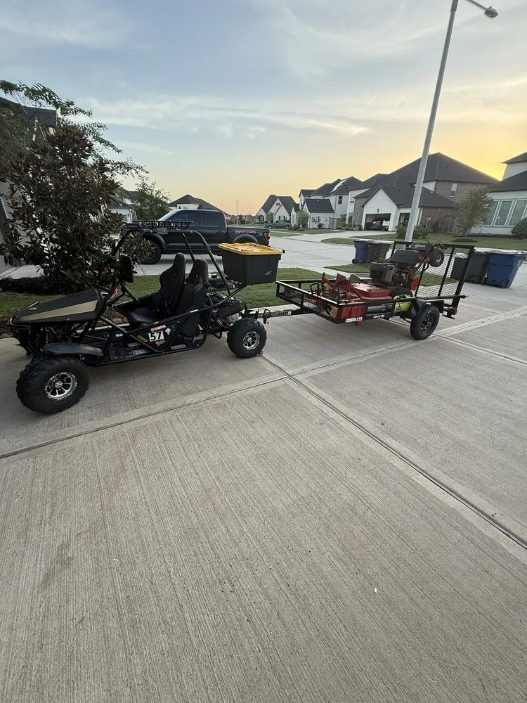 Professional yard maintenance with custom design in Friendswood, TX by Twisted Landscaping