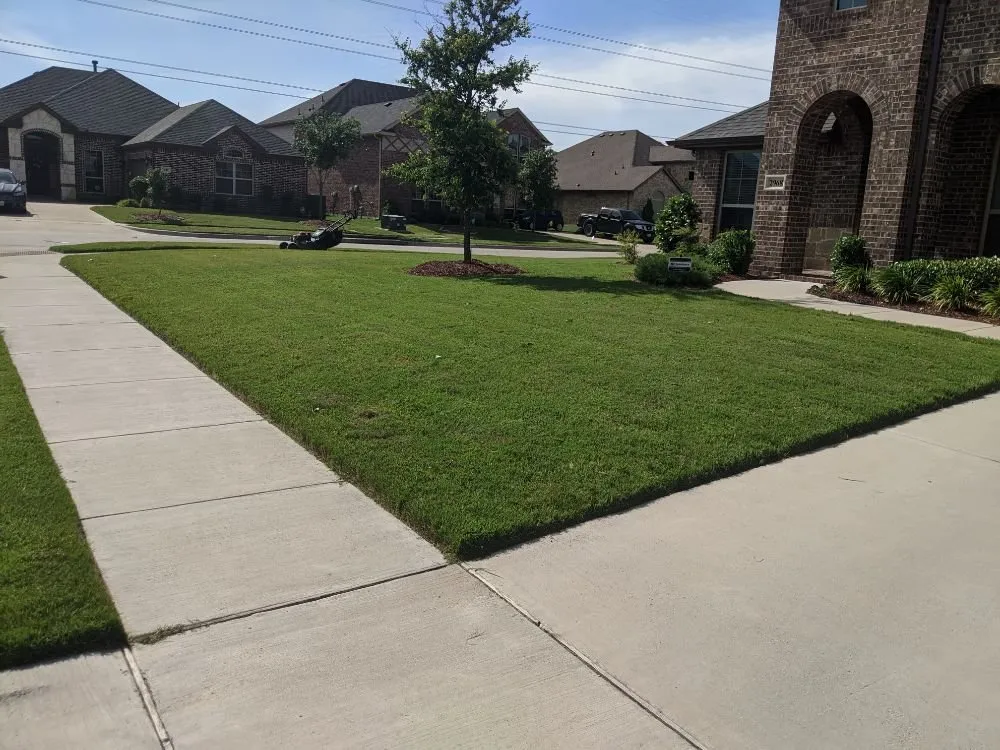 Affordable lawn care service in Irving, TX by Two Brothers at work