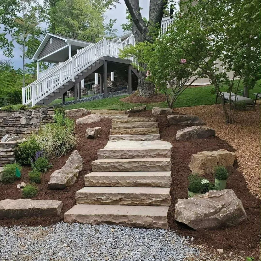 Custom residential landscaping in Vinton, VA by Two Brothers Hardscapes & Total Ground Control