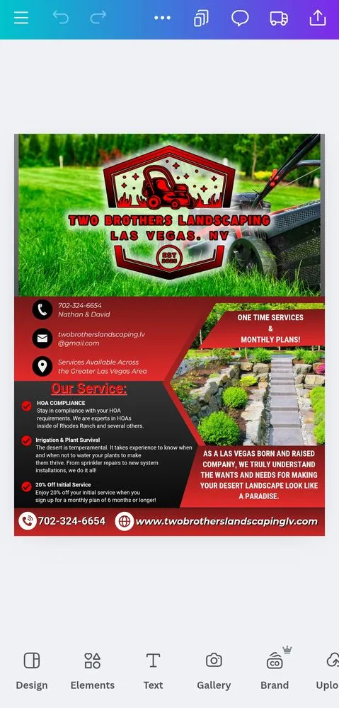 Local yard maintenance experts serving Las Vegas, NV - Two Brothers Landscaping
