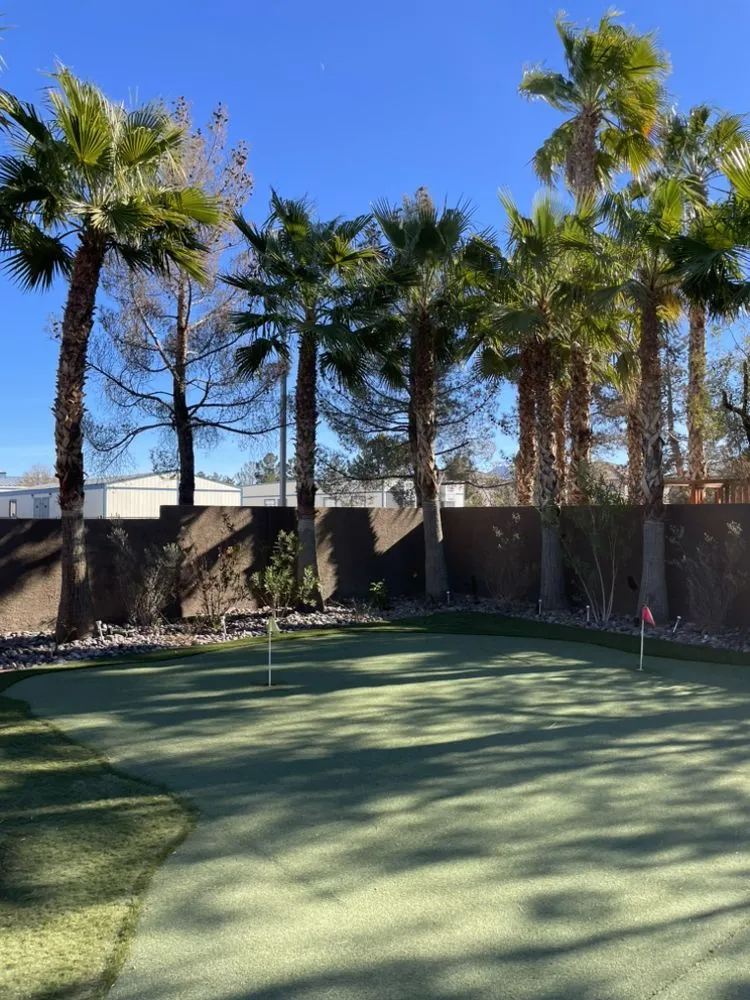 Custom landscape installation for year-round maintenance in Las Vegas, NV by Two Brothers Landscaping