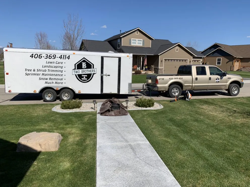Custom lawn mowing service with custom design in Hamilton, MT by Two Brothers Lawn And Snow