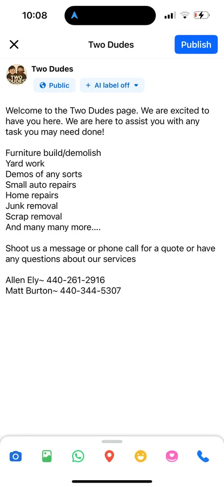 Trusted yard cleanup service with custom design across Geneva, OH - Two Dudes