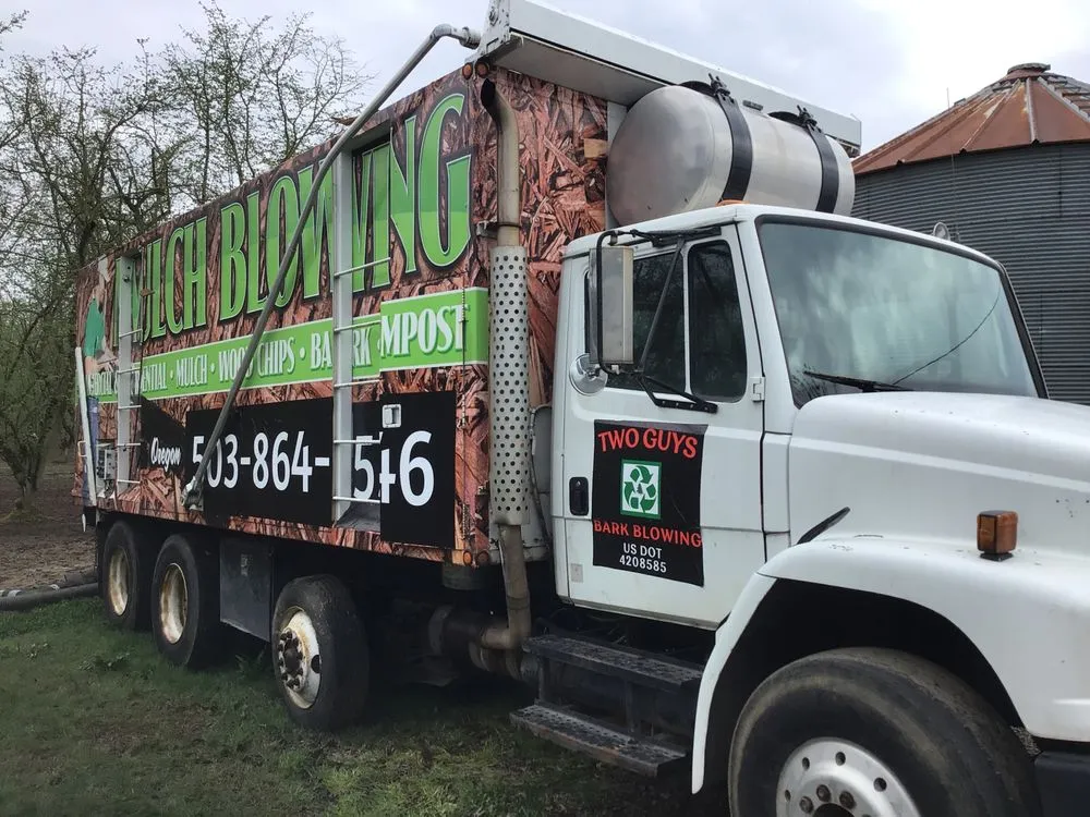 Affordable yard maintenance for outdoor upgrades in Dayton, OR by Two Guys Bark Blowing