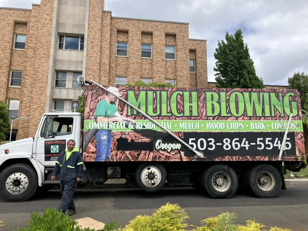 Professional landscape design for residential properties in Dayton, OR by Two Guys Bark Blowing