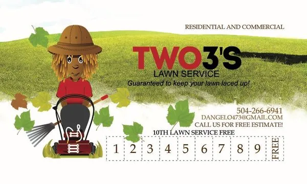 Two3's Lawn Service Logo