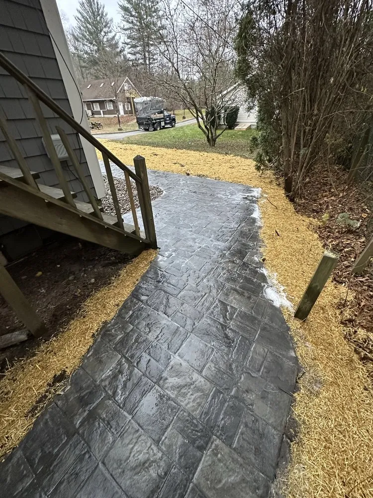 Professional landscape installation with custom design in North Franklin, CT by Tylers Property Maintenance
