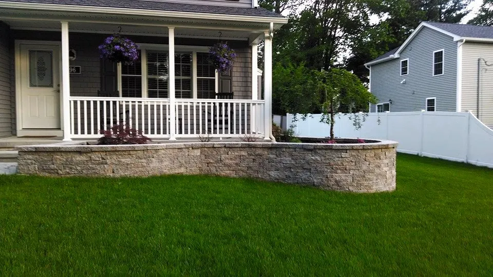 Custom outdoor landscaping in Southwick, MA by Tynic Landscaping