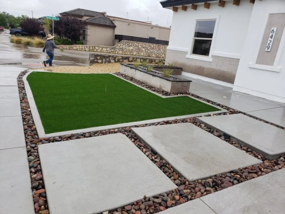 Professional landscape installation with custom design across El Paso, TX - U Do It Concrete & Landscape