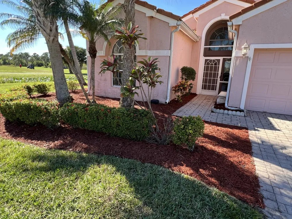 Professional landscape installation in Port St. Lucie, FL by U Grow It We Mow It